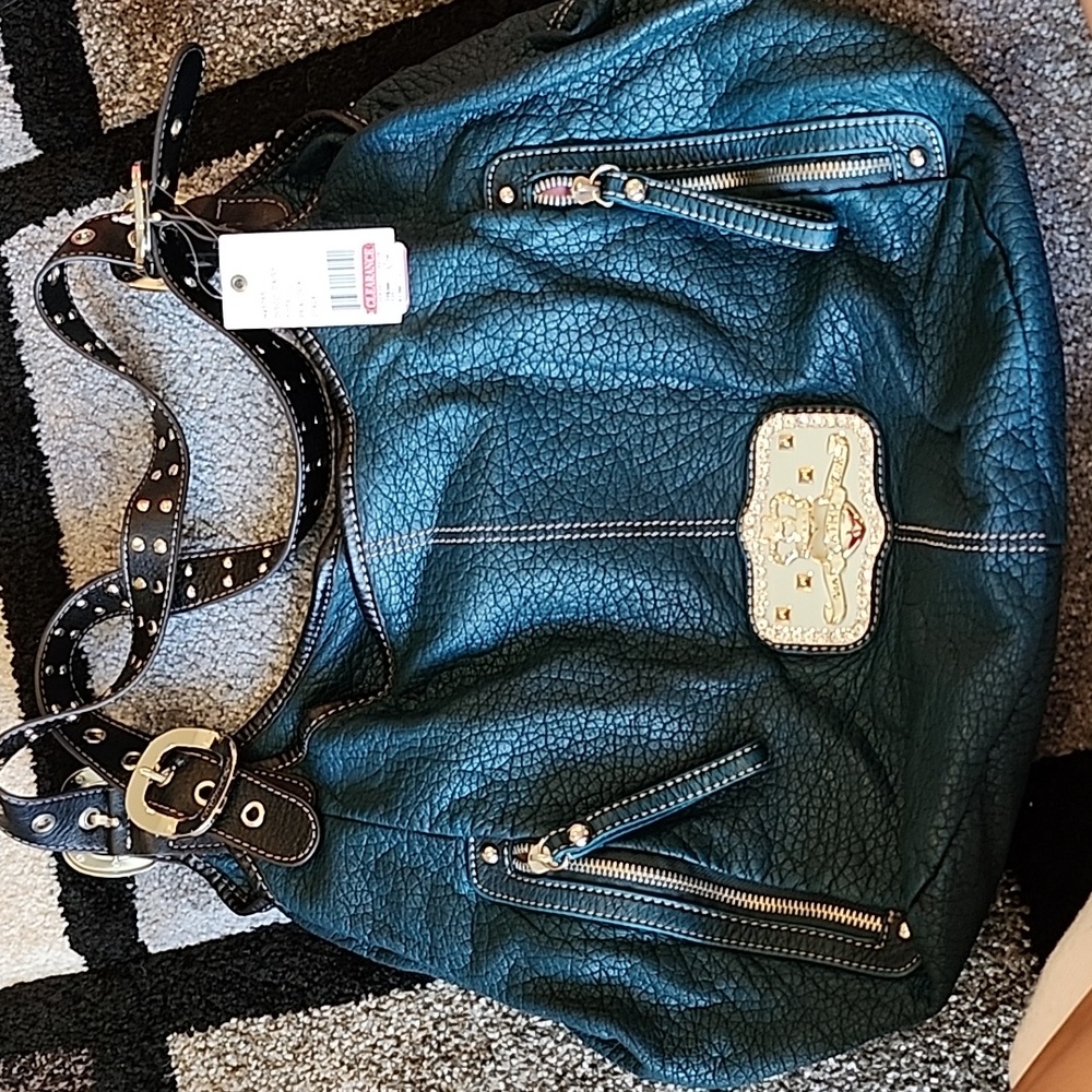 disco daisy tote peacock